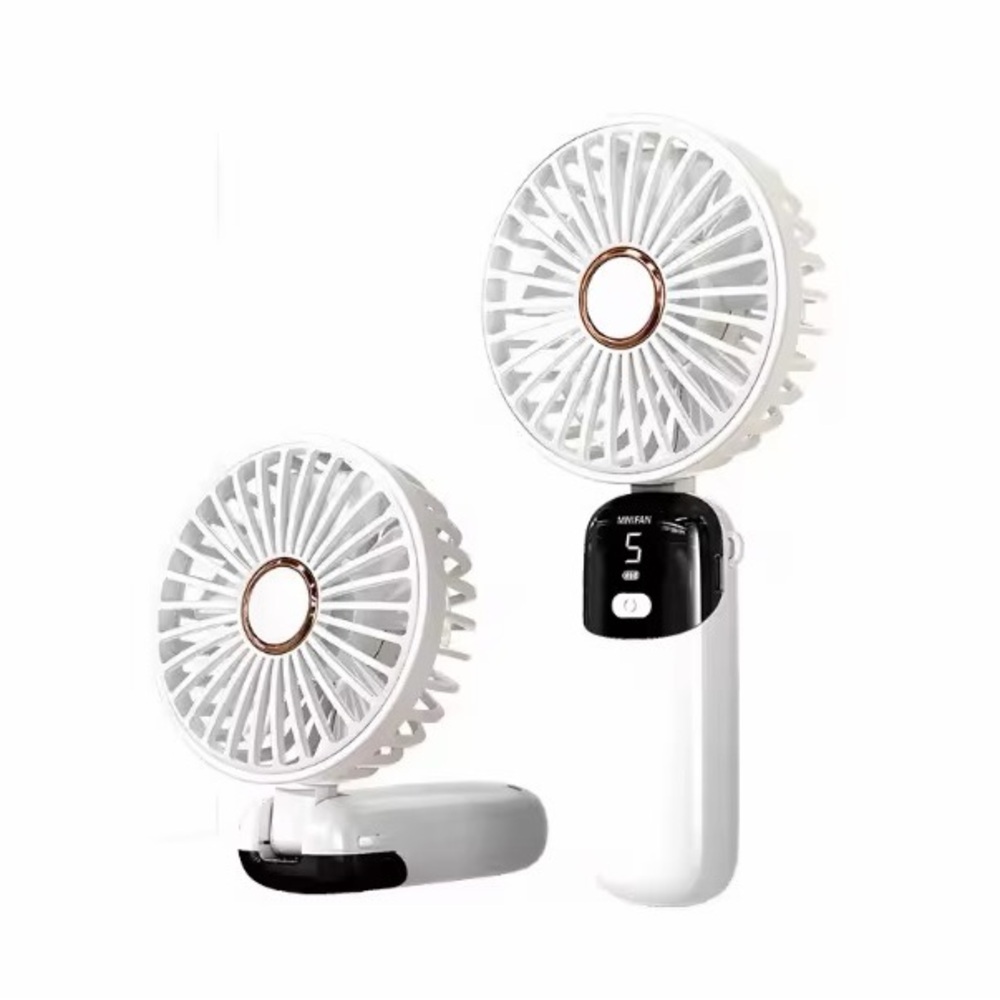 White Personal Portable Fan with LED Display